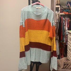 Fall striped sweater